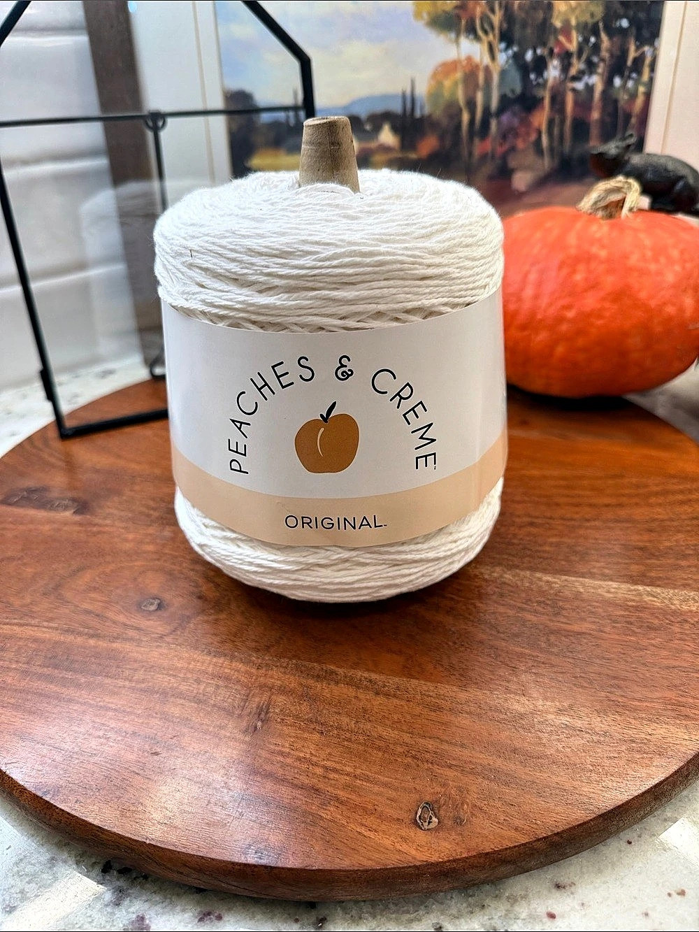 Loops & Threads Peaches & Creme Original Cotton Yarn in White Like New